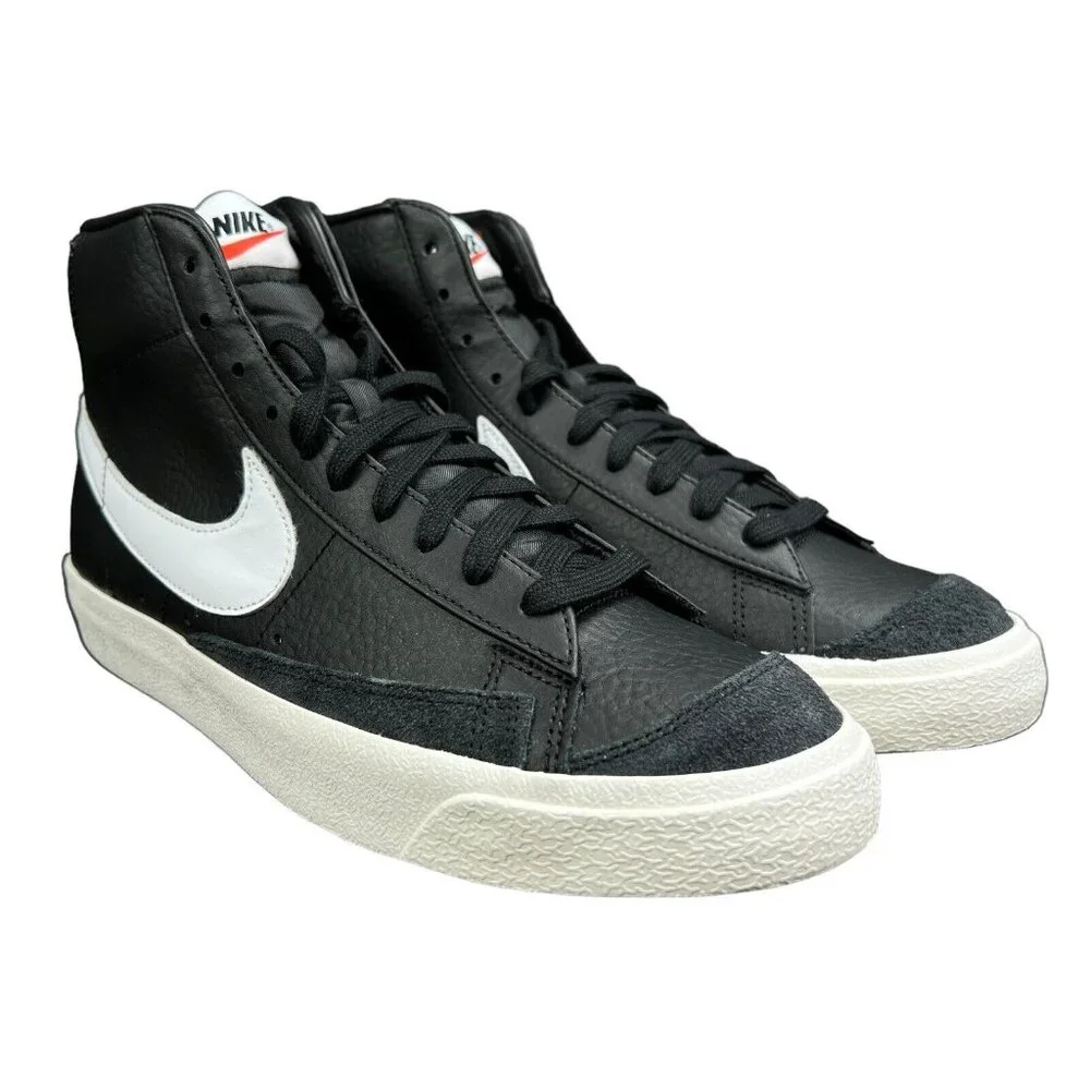 Nike Blazer Mid '77 Vintage Black White Sail Shoes BQ6806-002 Men's Size 10.5 - Picture 4 of 9